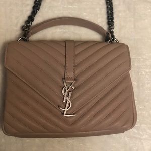 YSL medium college bag in dusty pink